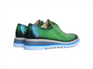Carrucci Shoes Laceless Loafer Contrast Sole