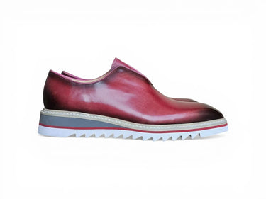 Carrucci Shoes Laceless Loafer Contrast Sole