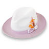 Ferrecci Tapa in Lavender and White Crushable Straw Fedora
