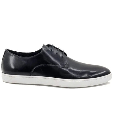 Carrucci Shoes Leather Derby Dress Sneaker in Black