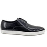 Carrucci Shoes Leather Derby Dress Sneaker in Black #color_ Black