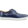 Carrucci Shoes Leather Derby Dress Sneaker in Navy #color_ Navy