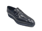 Carrucci Shoes Leather Penny Loafer Chunky Sole