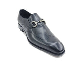 Carrucci Shoes Leather Sole Horsebit Loafer