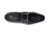 Carrucci Shoes Leather Sole Horsebit Loafer