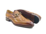 Carrucci Shoes Leather Sole Horsebit Loafer