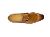 Carrucci Shoes Leather Sole Horsebit Loafer