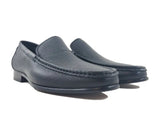 Carrucci Shoes Leather Sole Slip-on Loafer in Black