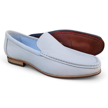 Carrucci Shoes Leather Sole Slip-on Loafer in Cream