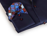 Legendary Button-Up Shirt With Contrast Details // Navy // Contemporary Fit (Regular)