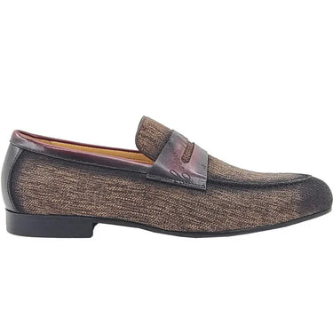 Carrucci Shoes Life Style Penny Loafer With Leather Trim in Brown