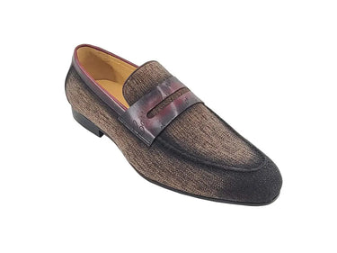 Carrucci Shoes Life Style Penny Loafer With Leather Trim