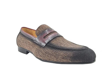 Carrucci Shoes Life Style Penny Loafer With Leather Trim
