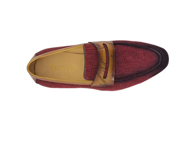 Carrucci Shoes Life Style Penny Loafer With Leather Trim