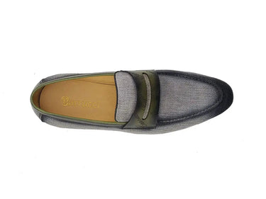 Carrucci Shoes Life Style Penny Loafer With Leather Trim