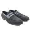 Carrucci Shoes Life Style Penny Loafer With Leather Trim in Black #color_ Black
