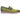 Carrucci Shoes Linen Loafer Gold Buckle Slip-On in Lime