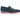 Carrucci Shoes Linen Loafer Gold Buckle Slip-On in Black #color_ Black