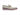 Carrucci Shoes Linen Loafer Gold Buckle Slip-On in Bone #color_ Bone