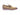 Carrucci Shoes Linen Loafer Gold Buckle Slip-On in Brown #color_ Brown