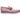 Carrucci Shoes Linen Loafer Gold Buckle Slip-On in Pink #color_ Pink