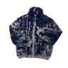 Calvere Furs Men's Reversible Diamond Mink and Leather Jacket with Full Skin Mink Collar in Black