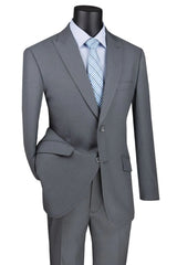 Vinci 2 Piece Modern Fit Suit in Medium Gray - M2TR