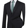 Vinci Black Modern Fit 2 Piece Suit - M2TR