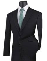 Vinci 2 Piece Modern Fit Suit in Black - M2TR