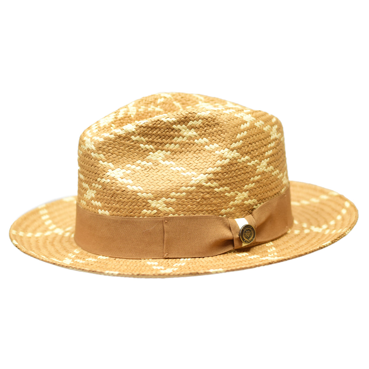 Bruno Capelo Malibu Cross-Stitch Straw Fedora Hat | DAPPERFAM display picture 3