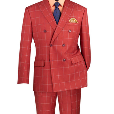Vinci Baked Apple Modern Fit Double Breasted Suit - MDW-1