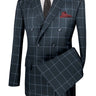 Vinci Black Modern Fit Double Breasted Suit - MDW-1