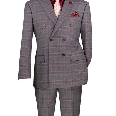Vinci Charcoal Modern Fit Double Breasted Suit - MDW-2