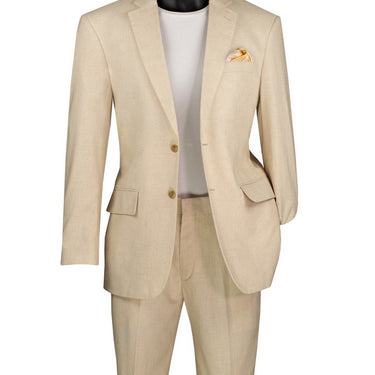Vinci Tan Modern Fit 2 Piece Suit - MLC-1