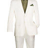 Vinci White Slim Fit Dress Pants - OMLC-1