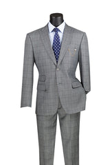 Vinci Medium Gray Modern Fit 2 Piece Suit - MRW-1