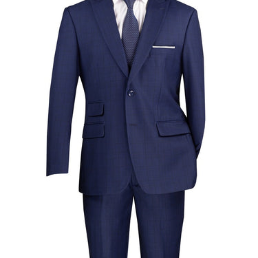 Vinci Blue Modern Fit 2 Piece Suit - MRW-1