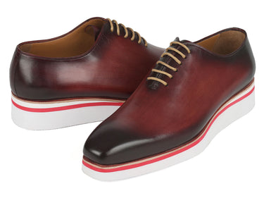 Paul Parkman Men's Smart Casual Wholecut Oxfords Bordeaux