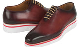 Paul Parkman Men's Smart Casual Wholecut Oxfords Bordeaux