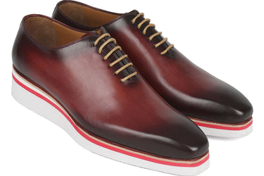 Paul Parkman Men's Smart Casual Wholecut Oxfords Bordeaux