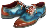 Paul Parkman Men's Wingtip Oxfords Turquoise / Tobacco
