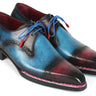 Paul Parkman Norwegian Welted Cap Toe Derby Shoes Blue / Purple