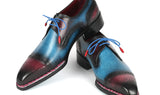 Paul Parkman Norwegian Welted Cap Toe Derby Shoes Blue / Purple