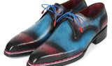Paul Parkman Norwegian Welted Cap Toe Derby Shoes Blue / Purple