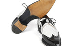 Paul Parkman Norwegian Welted Wingtip Men's Dress Shoes Black / White