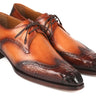 Paul Parkman Goodyear Welted Wingtip Derby Shoes Olive / Tan