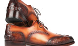 Paul Parkman Goodyear Welted Wingtip Derby Shoes Olive / Tan