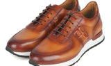 Paul Parkman Men's Brown Hand-Painted Sneakers