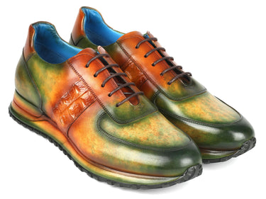 Paul Parkman Men's Green & Brown Patina Sneakers