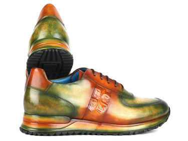 Paul Parkman Men's Green & Brown Patina Sneakers